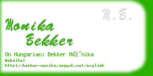 monika bekker business card